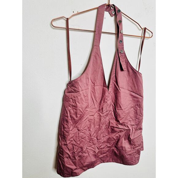 TIBI Purple Pink Dusty Hue Halter Neckline Snap Closure Halter Top size 8 - Picture 5 of 10